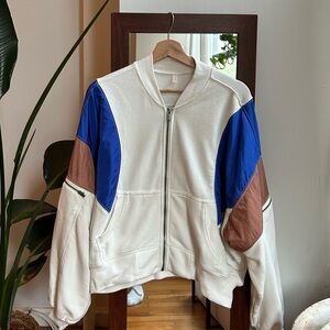 Free People Hot Track Varsity Jacket